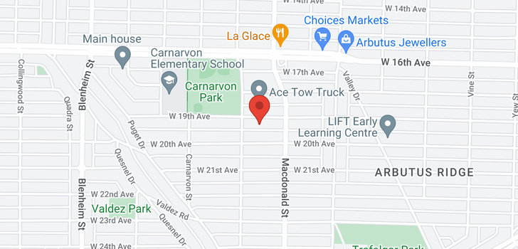 map of 2862 W 19TH AVENUE